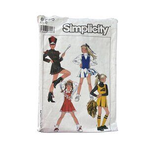 80s Simplicity 8786 Sewing Pattern Size 8 Girls Cheerleader & Majorette 1988 CUT